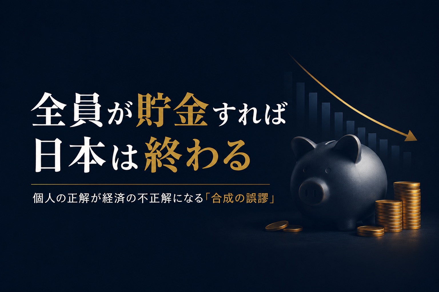 「全員が貯金すれば日本は終わる」——個人の正解が経済の不正解になる「合成の誤謬」
