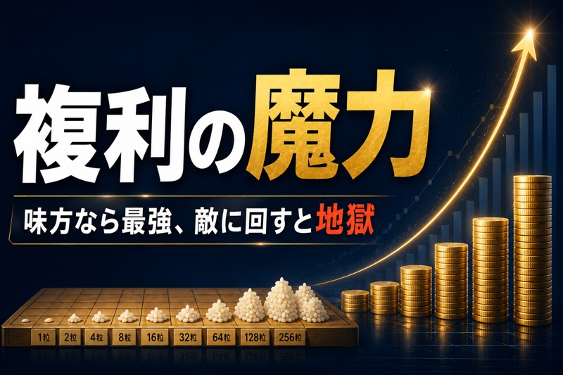 複利の魔力と"魔物"――将棋盤の米粒とリボ払いで学ぶお金の増え方・減り方