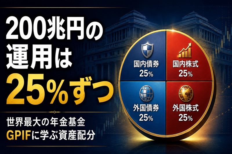 世界最大の年金基金GPIFに学ぶ――「株4資産25%ずつ」を真似していいのか